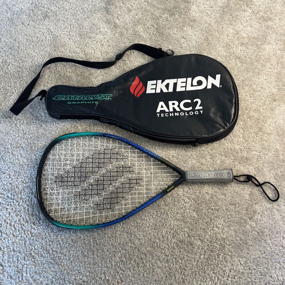 Ektelon Fusion Graphite ARC2 Blue & Green Racquetball Racquet w/ Cover